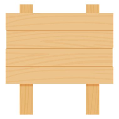 Tahta bir işaretin basit vektör çizimi