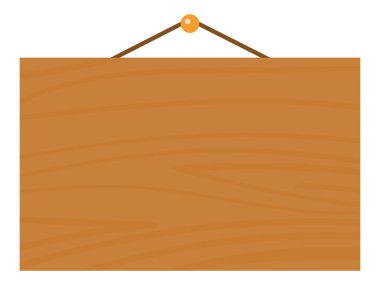 Tahta bir işaretin basit vektör çizimi