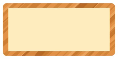 Tahta bir işaretin basit vektör çizimi