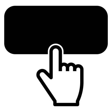 Bir düğmeye bas, Vektör illüstrasyonu