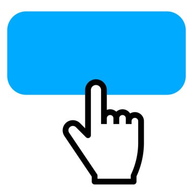 Bir düğmeye bas, Vektör illüstrasyonu