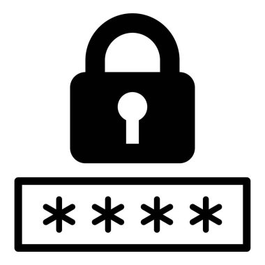 Basit bir vektör illüstrasyonuyla bir PIN girdisinin canlandırması