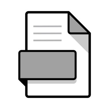 Dosya uzantısı simgesi, basit vektör illüstrasyonu