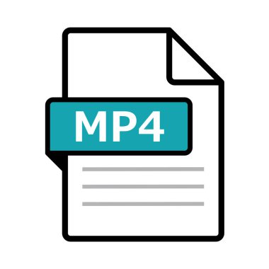MP4 simgesi, basit vektör illüstrasyonu