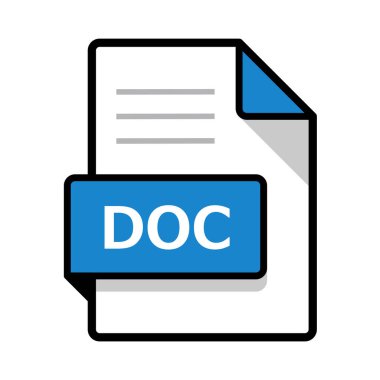 DOC simgesi, basit vektör illüstrasyonu