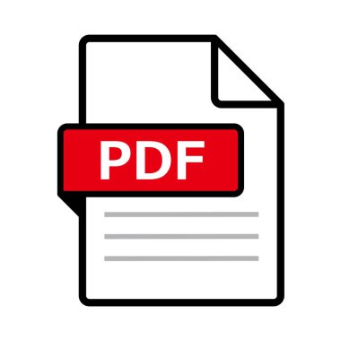 PDF simgesi, basit vektör illüstrasyonu