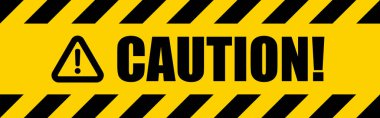 Kısıtlama bandı CAUTION, basit pürüzsüz vektör çizimi