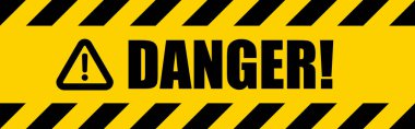 Kısıtlama bandı DANGER, basit kusursuz vektör illüstrasyonu