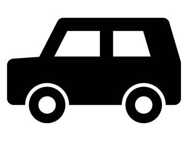 Araba simgesi, basit vektör çizim