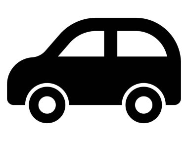 Araba simgesi, basit vektör çizim