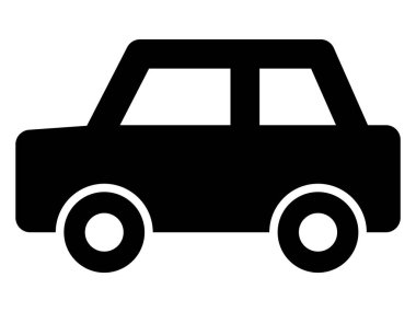 Araba simgesi, basit vektör çizim