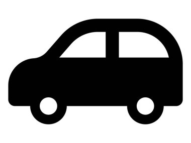 Araba simgesi, basit vektör çizim