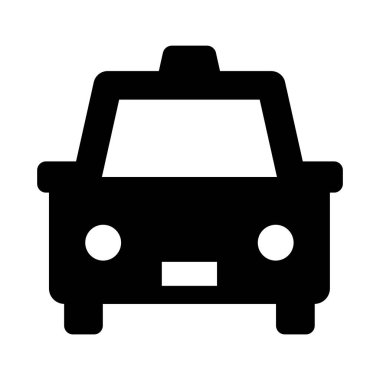 Taksi simgesi, basit vektör illüstrasyonu