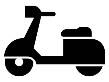 scooter simgesi, basit vektör illüstrasyonu