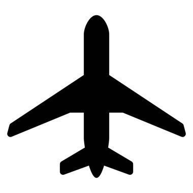 Uçak simgesi, basit vektör çizim