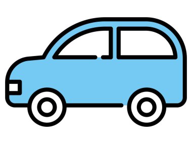 Araba simgesi, basit vektör çizim