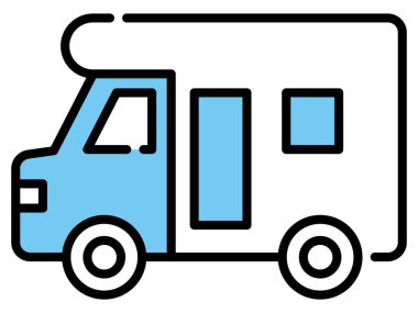 Kamp simgesi, basit vektör illüstrasyonu