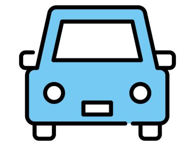 Araba simgesi, basit vektör çizim