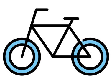 bisiklet simgesi, basit vektör illüstrasyonu