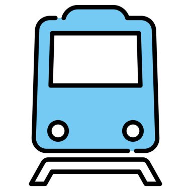 tren simgesi, basit vektör illüstrasyonu