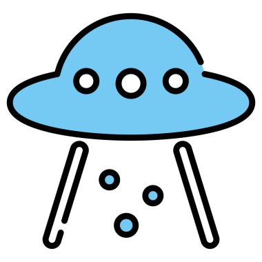 UFO simgesi, basit vektör illüstrasyonu