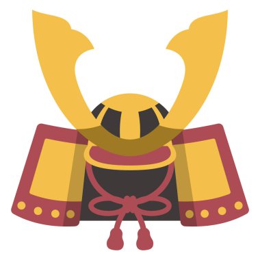 Japon miğferinin basit vektör çizimi