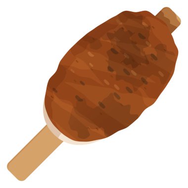 Gohei mochi illüstrasyon, basit vektör illüstrasyonu