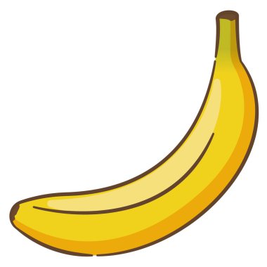 Muz illüstrasyonu, basit vektör illüstrasyonu