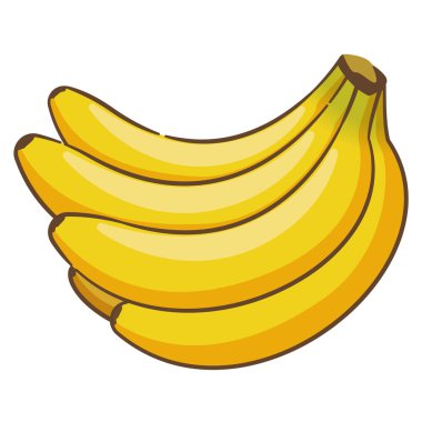 Muz illüstrasyonu, basit vektör illüstrasyonu