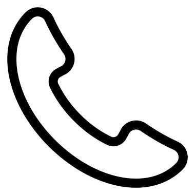 Telefon alıcı simgesi, basit vektör illüstrasyonu