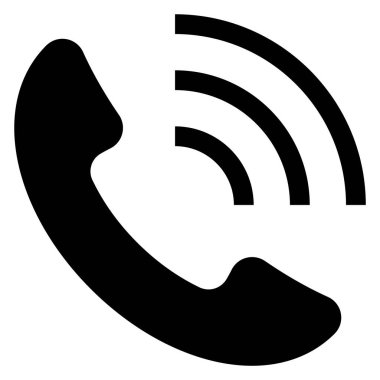 Telefon alıcı simgesi, basit vektör illüstrasyonu