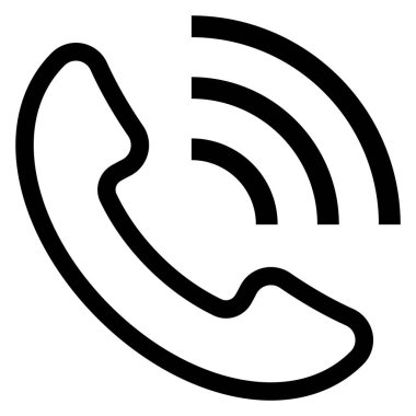 Telefon alıcı simgesi, basit vektör illüstrasyonu
