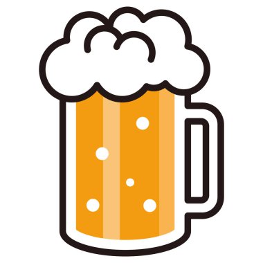 Taslak bira ikonu, basit vektör illüstrasyonu