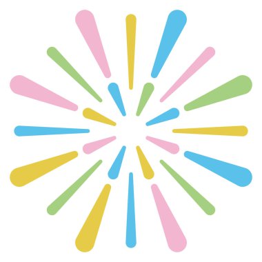 Havai fişek simgesi, basit vektör illüstrasyonu