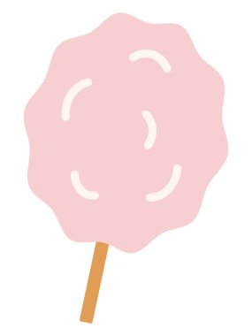 Pamuk şeker simgesi, basit vektör illüstrasyonu