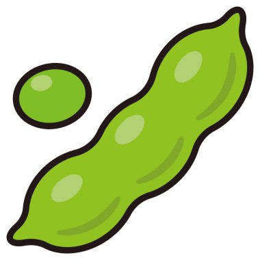 Edamame simgesi, basit vektör illüstrasyonu