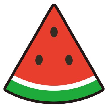 Karpuz simgesi, basit vektör çizimi