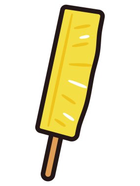 Çam çubuğu simgesi, basit vektör illüstrasyonu