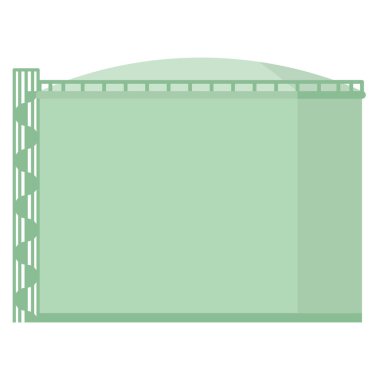 Silindirik bir benzin deposunun tasviri, basit bir vektör illüstrasyonu