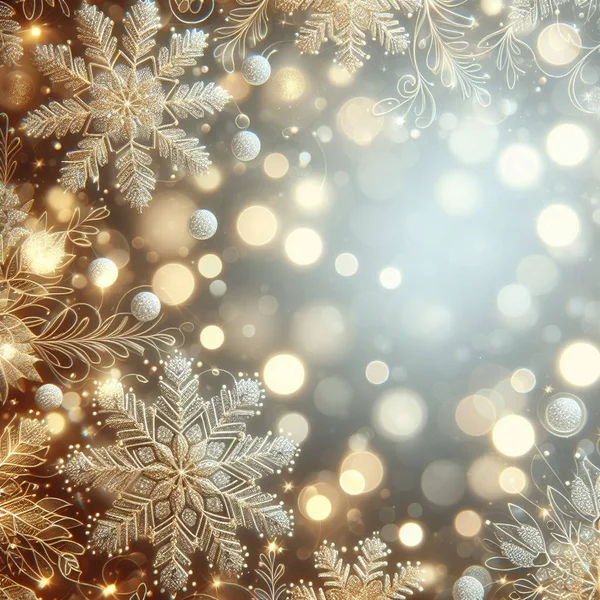 Χριστούγεννα Και Νέο Έτος Blured Bokeh Φόντο Αφηρημένες Νιφάδες Χιονιού — Φωτογραφία Αρχείου
