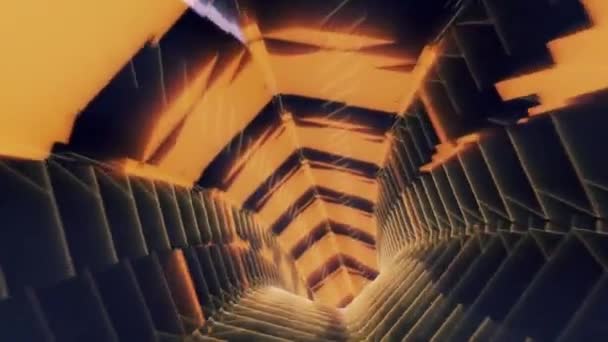 Döngüsü Gerçekçi Modern Retro Neon Neon Siber Tüneli Duvar Kağıdı — Stok video