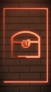 Yağma Sandığı Sandığı Sersemletici Neon Sınır Canlandırması Dikey Biçimlendirme