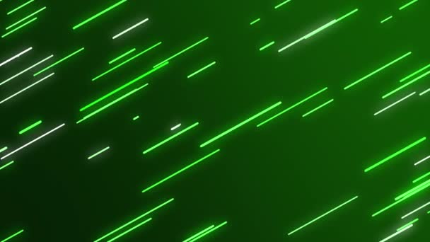 Ontspannende Ronde Neon Groene Gekleurde Lijnen Achtergrond Animatie Loop Goed — Stockvideo