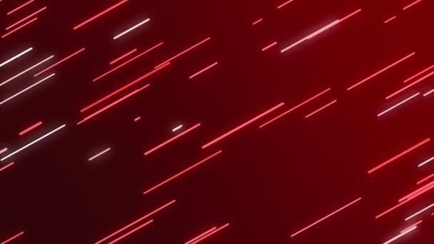 Ontspannende Ronde Neon Rode Gekleurde Lijnen Achtergrond Animatie Loop Goed — Stockvideo
