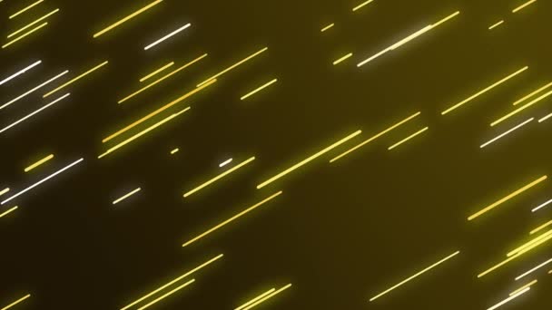 Avkopplande Rundade Neon Gul Färgade Linjer Bakgrund Animation Loop Bra — Stockvideo