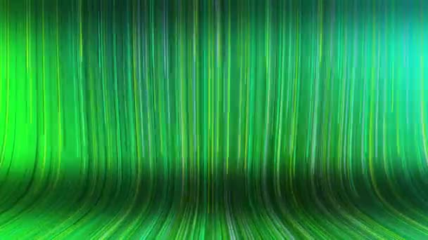 Grüne Bewegliche Linien Hintergrund Tapete Schleife Schneller Fluss Von Daten — Stockvideo