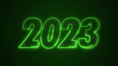 Neon Green 2023 Yıl Simgesi Ana Hattı Döngü Arkaplanı