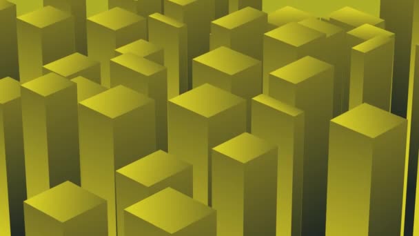 Фонова Анімація Жовтих Кубиків Йдуть Вгору Вниз Безперешкодно Піднімається Ідеально — стокове відео