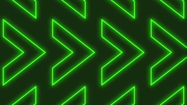 Neon Green Arrows, Soldan Sağa Duvar Kağıdı Gidiyor. Kusursuz Döngüsüz Dönüşümlü Okları Özetle