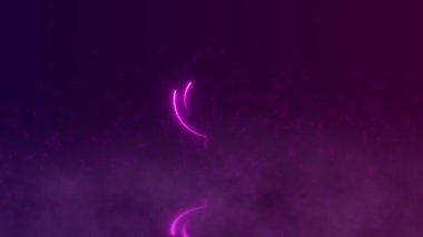 Parçacık Arkaplanlı Neon Kadın Sembol Simgesi. Kadın Sembolü. Cinsiyet göstergesi. Cinsiyet Çeşitliliği ve Eşitlik. Neon işareti. Neon Pembesi Kadın Şarkısı.